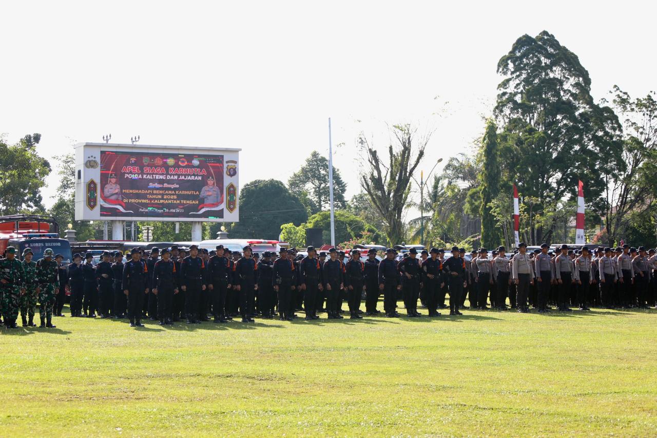 Kapolda Kalteng Pimpin Apel Kesiapan Penanggulangan Karhutla Tahun 2025