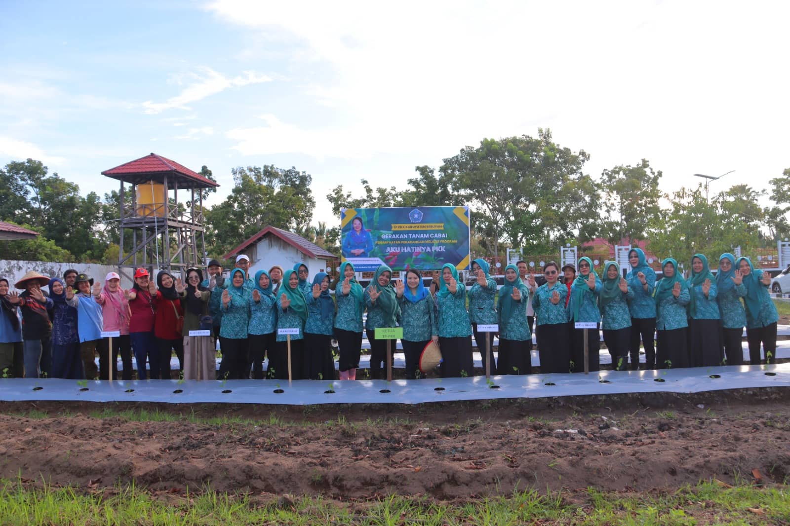 TP PKK Kabupaten Seruyan Lakukan Kegiatan Penanaman Cabai