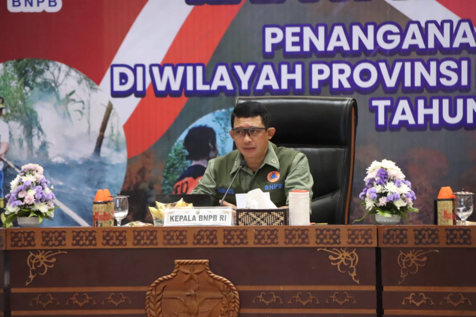Kepala BNPB RI Pimpin Rakor Penanganan Kebakaran Hutan dan Lahan di Provinsi Kalteng Tahun 2023