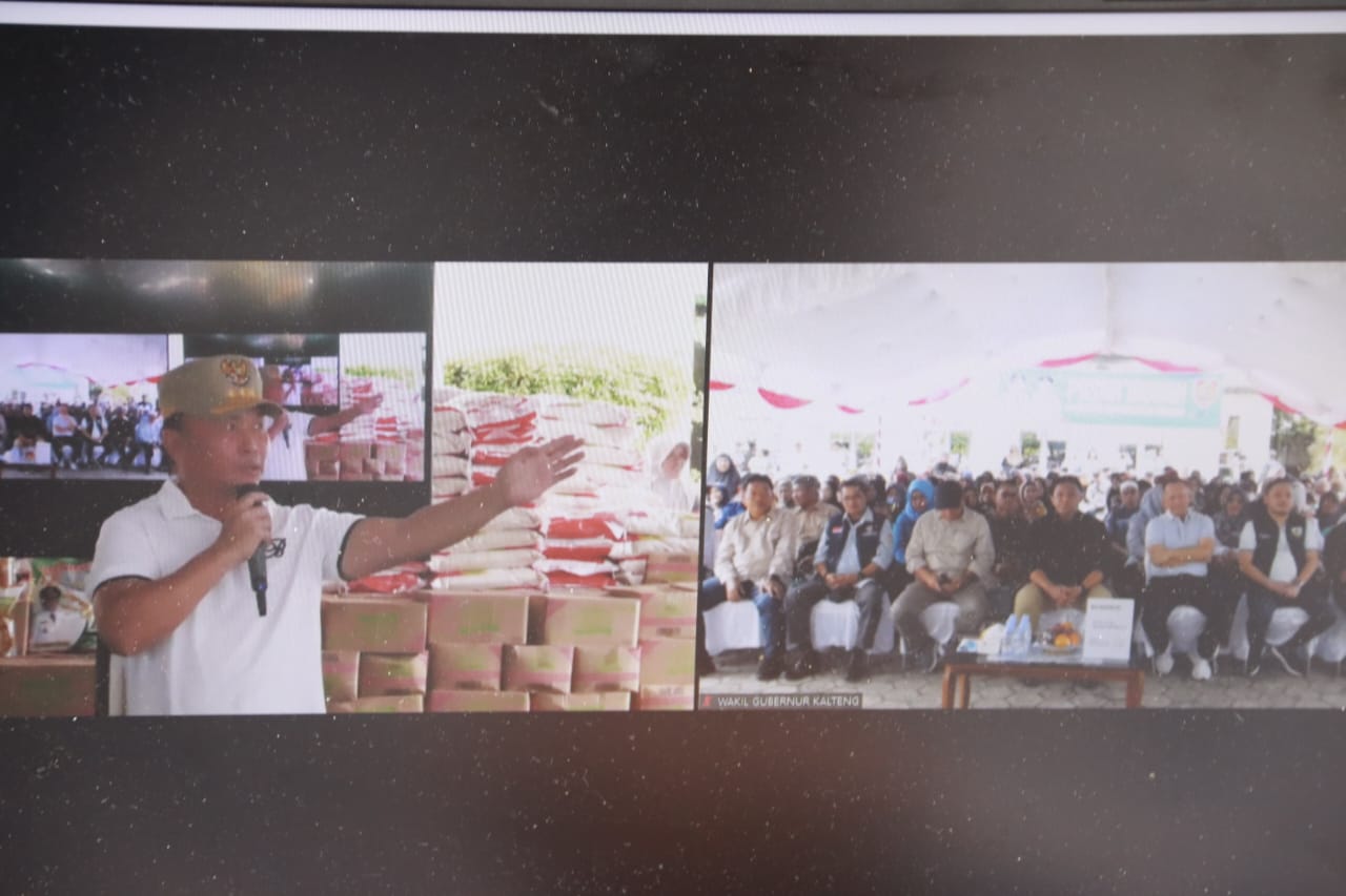 Hadiri Pembukaan Pasar Murah secara Virtual, Wagub Kalteng Salurkan 500 Paket Sembako dan 3 Ekor Hewan Qurban di Kecamatan Selat Kabupaten Kapuas