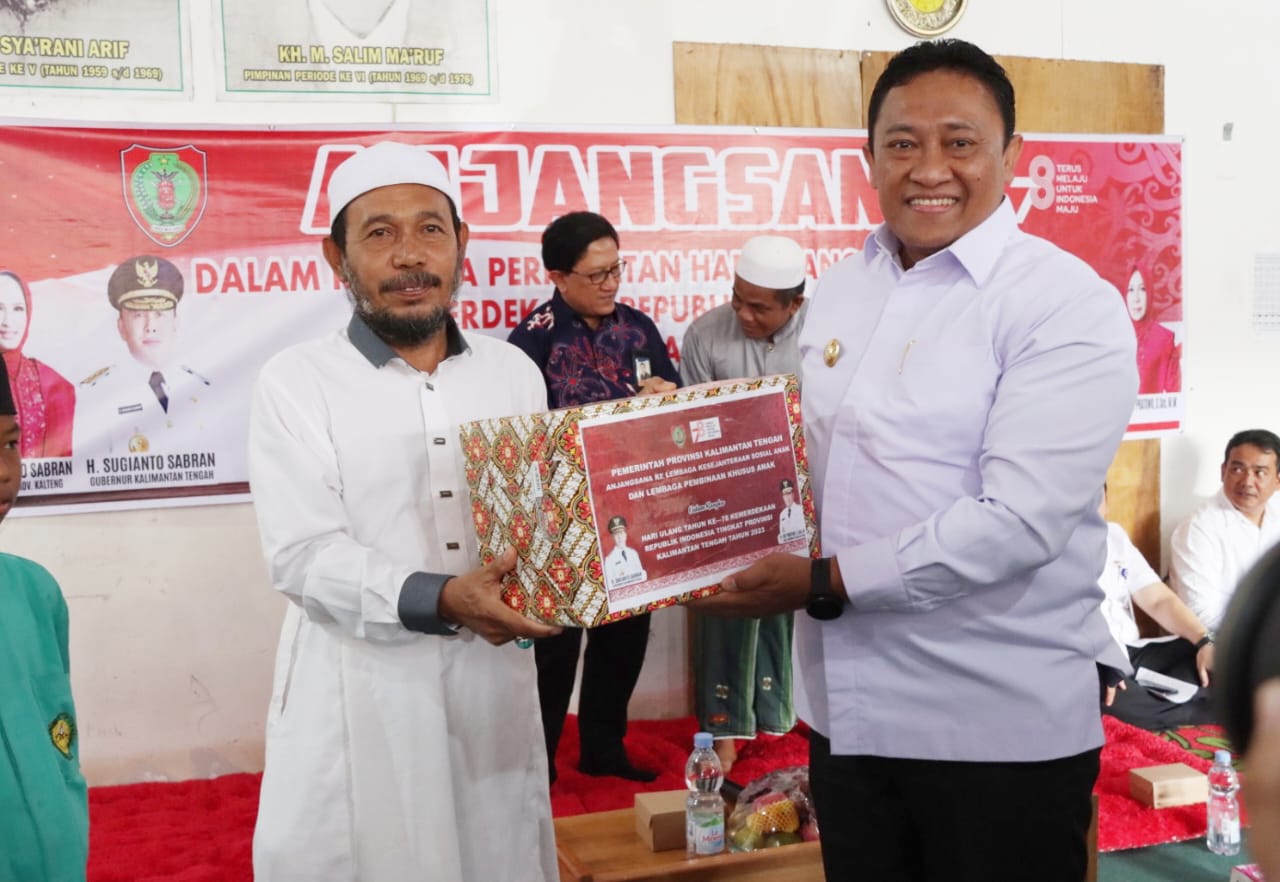 Peringati HUT ke-78 RI, Wagub Edy Pratowo Anjangsana ke LKSA Darissalam Palangka Raya