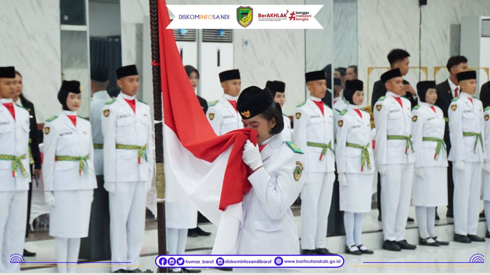 Jelang HUT ke-81 RI, Pemkab Barito Utara Gelar Pengukuhan Paskibraka 2026