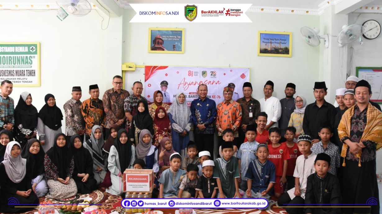 Sambut HUT Kemerdekaan RI Ke-81, Pemkab Barut Kunjungi Panti Asuhan dan Tahfiz Quran