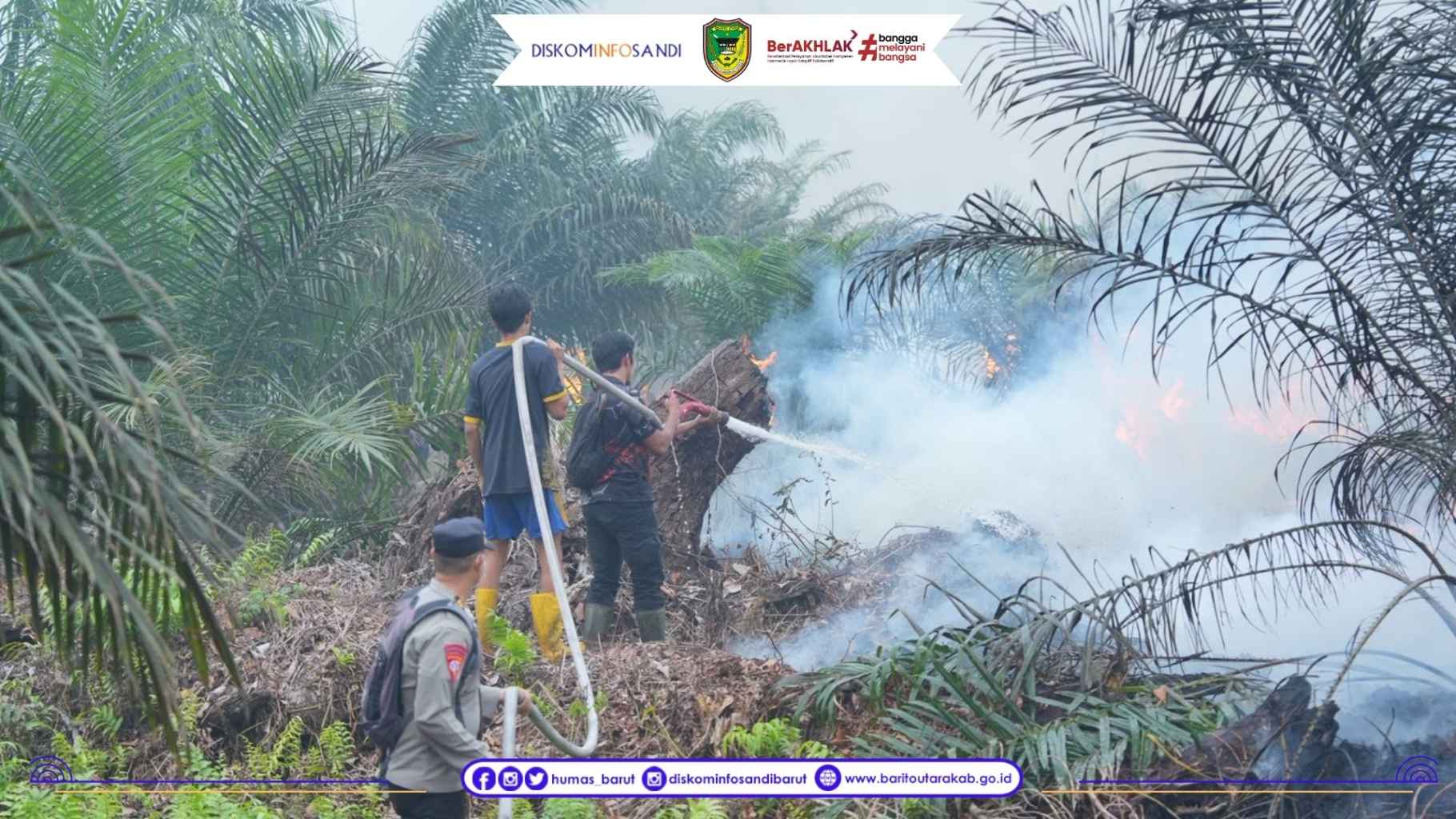 Tinjau Langsung Karhutla di Barito Utara, Bupati dan Forkopimda Turun ke Titik Api