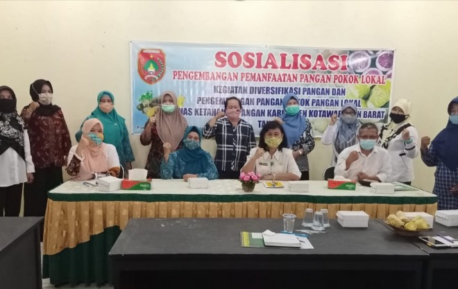 Sosialisasikan Pengembangan Pemanfaatan Pangan Pokok Lokal, DKP Kobar Undang TP-PKK Kecamatan dan PPL