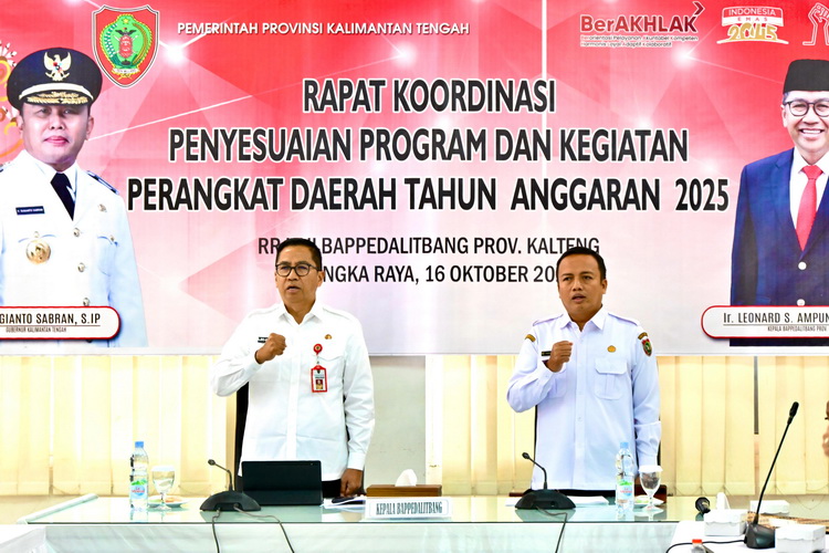 Bappedalitbang Prov. Kalteng Gelar Rapat Penyesuaian Program dan Kegiatan Perangkat Daerah Tahun 2025 