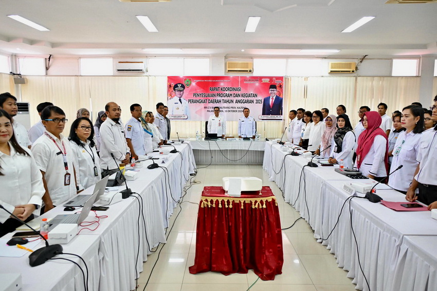 Bappedalitbang Prov. Kalteng Gelar Rapat Penyesuaian Program dan Kegiatan Perangkat Daerah Tahun 2025 
