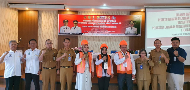 Dinas PUPR Kobar Selenggarakan Pelatihan dan Uji Sertifikasi Pelaksana Lapangan Pekerjaan Jalan Jenjang 4