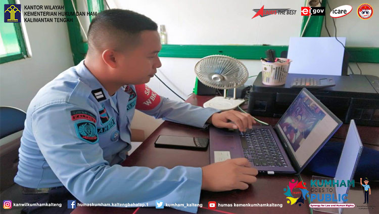 Kepala Rupbasan Palangka Raya Ikuti Webinar Strategi Komunikasi Pemerintah Dalam Mempopulerkan Informasi Hukum