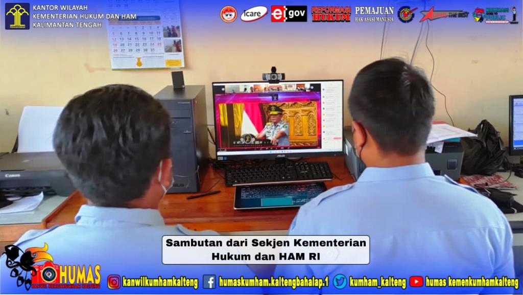 Lapas Palangka Raya Ikuti Pelantikan Pimti Pratama Kanwil Kemenkumham Banten