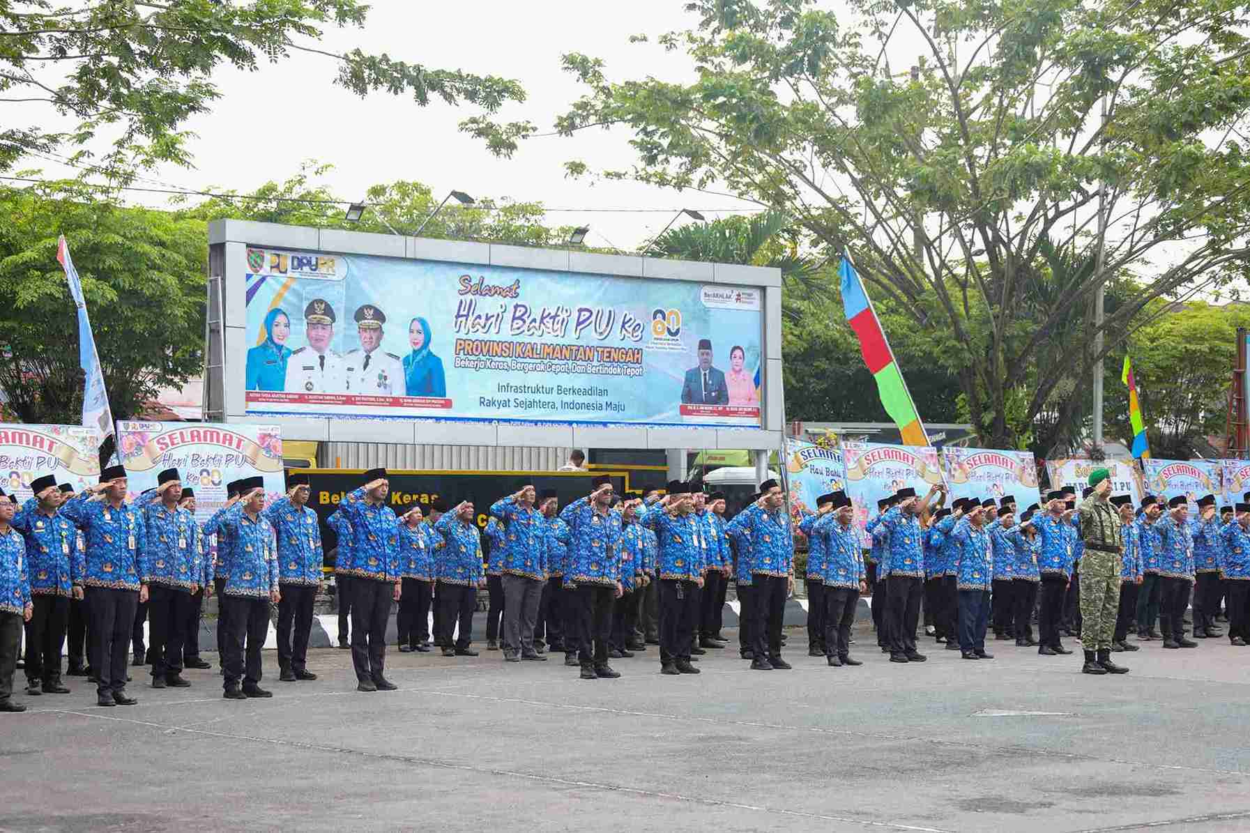 Upacara Hari Bakti PU ke-80 Kalteng, Diskominfosantik Dukung PUPR Melalui Publikasi Infrastruktur