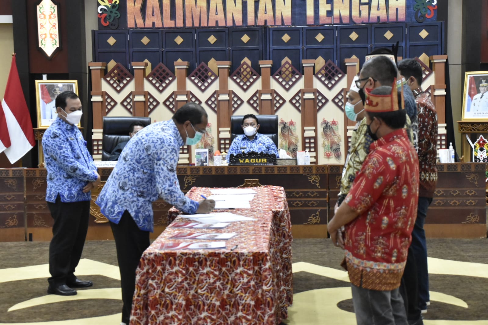 Wagub Kalteng Hadiri Kick Off Penandatanganan Kontrak Barang dan Jasa Secara Serentak di Prov. Kalteng Tahun 2022