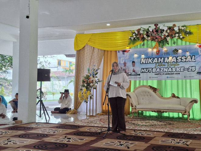Nikah Massal Warnai HUT ke-25 Baznas, Bupati Kobar Dorong Ketahanan Keluarga