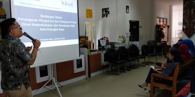 Pelatihan Pelayanan Prima pada Disdukcapil Kota Palangka Raya