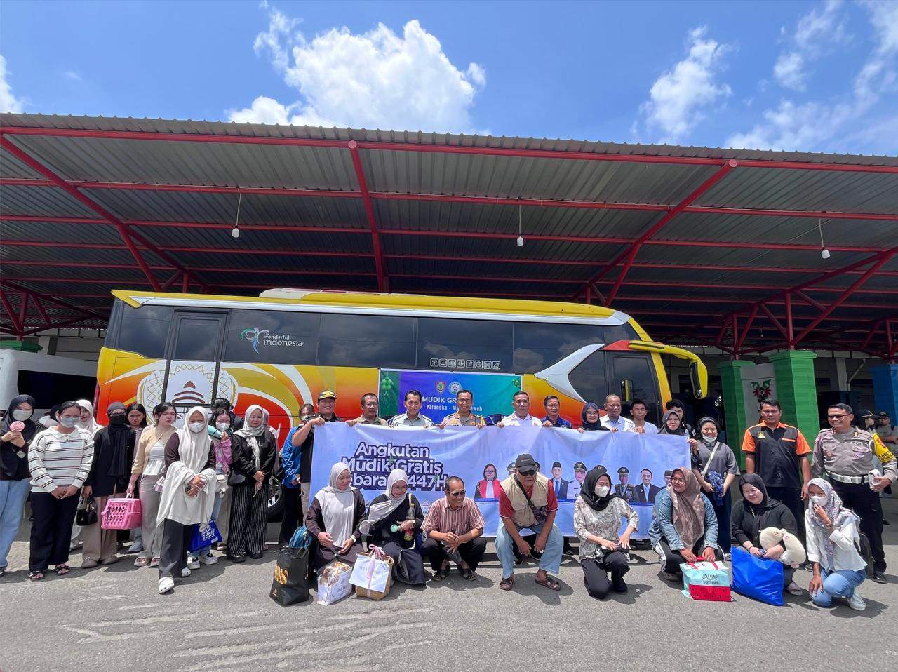 Mudik Gratis Rute Palangka Raya–Muara Teweh Resmi Dilepas, Utamakan Keselamatan Penumpang