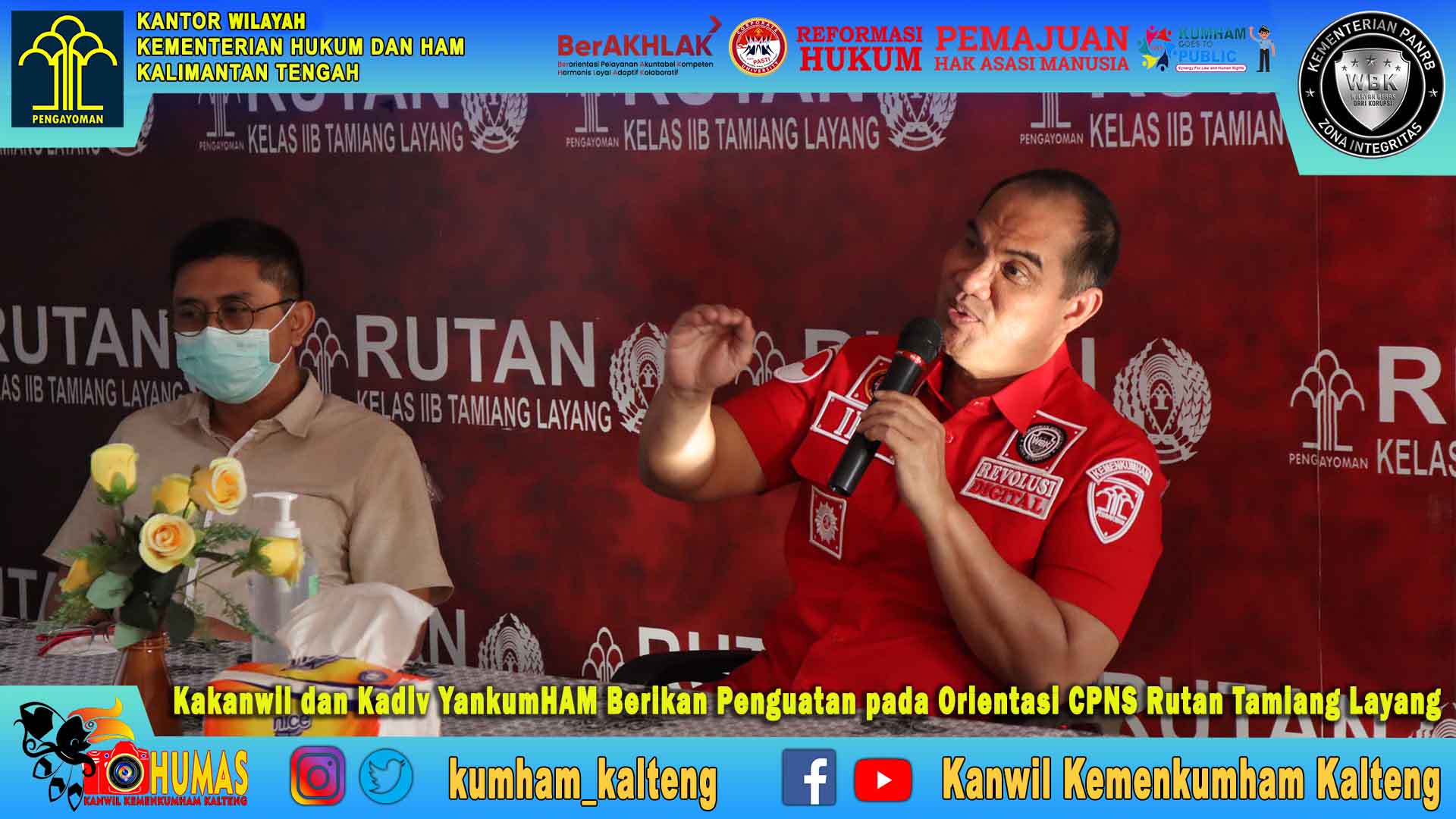 Kakanwil dan Kadiv YankumHAM Berikan Penguatan pada Orientasi CPNS Rutan Tamiang Layang
