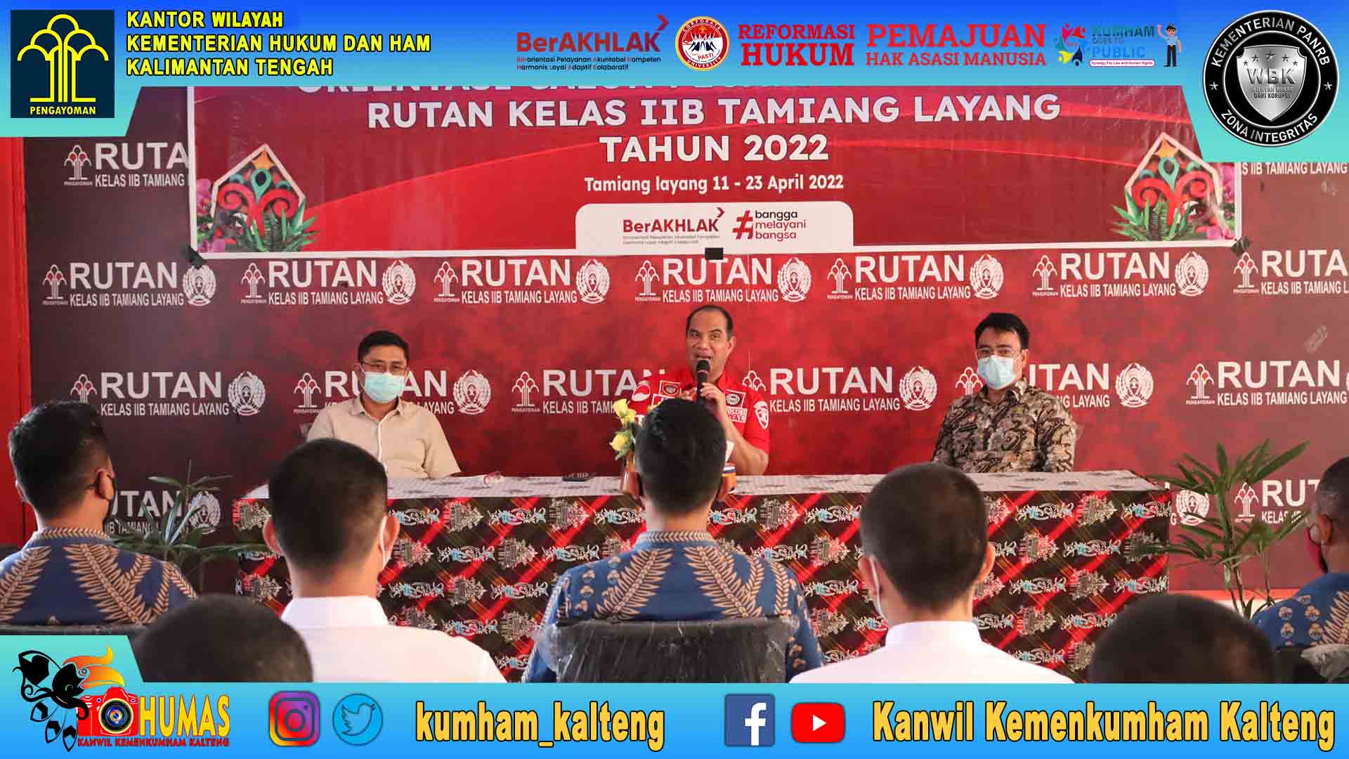 Kakanwil dan Kadiv YankumHAM Berikan Penguatan pada Orientasi CPNS Rutan Tamiang Layang