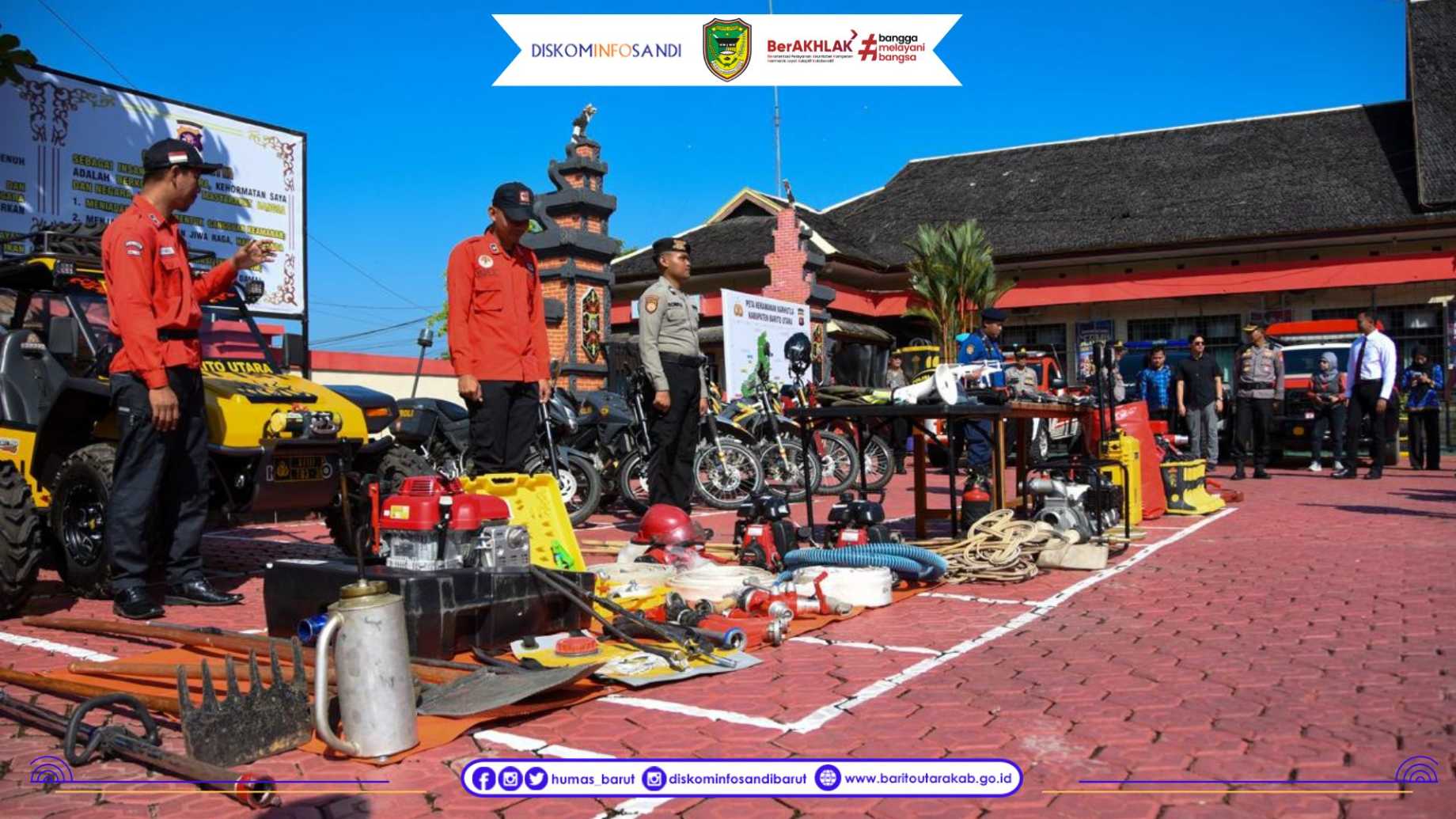 Antisipasi Ancaman El Nino Godzilla, Sekda Barito Utara Hadiri Apel Gelar Pasukan Karhutla di Mapolres