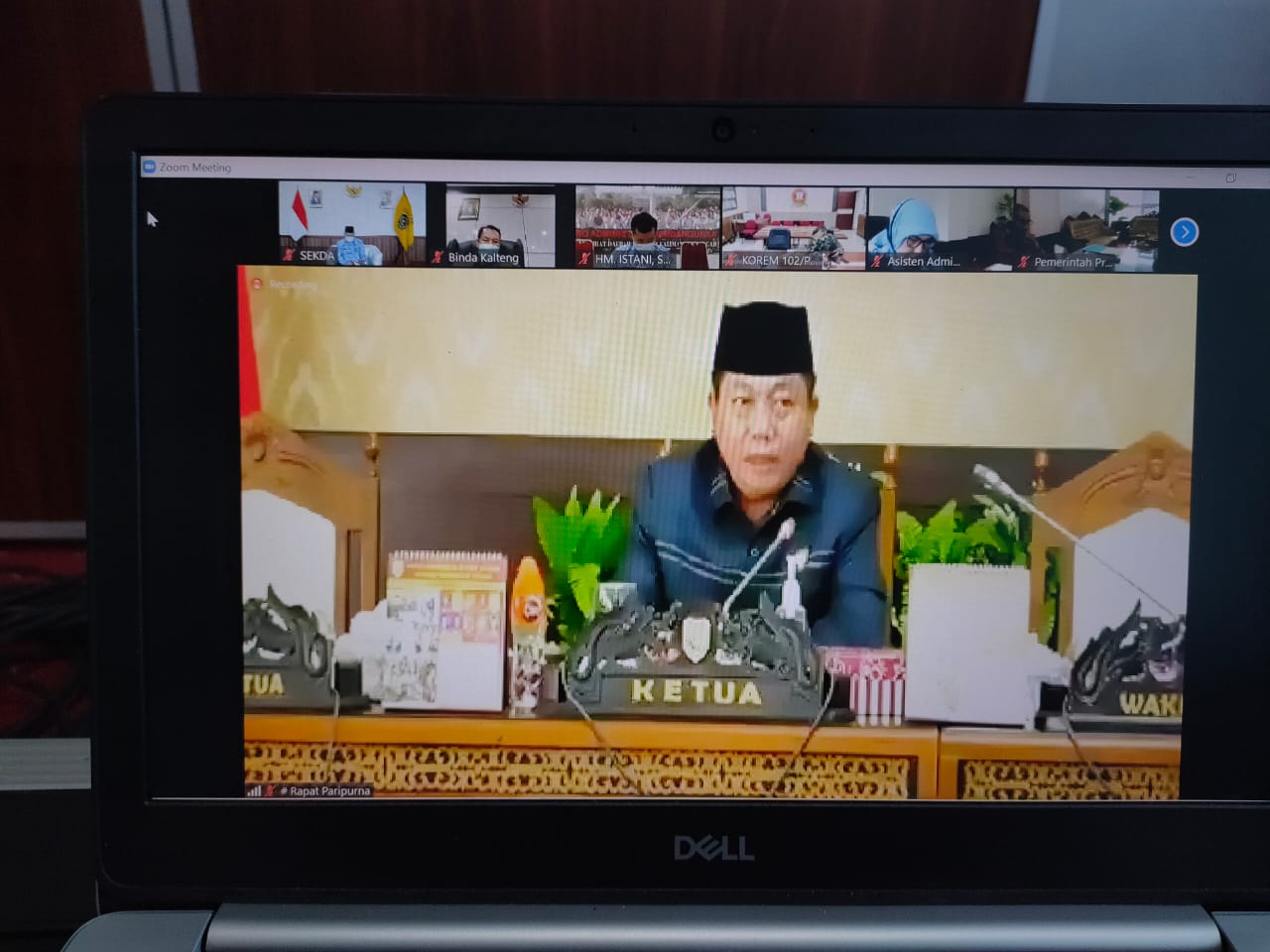 Wakil Gubernur Kalteng Hadiri Rapat Paripurna ke-1 Pembukaan Masa Persidangan II Tahun 2021