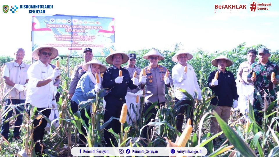 Bupati Seruyan Hadiri Panen Raya Jagung Serentak Kuartal II, Perkuat Komitmen Ketahanan Pangan Daerah
