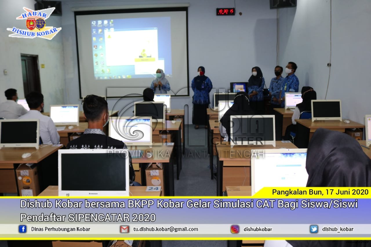 Gelar Simulasi CAT Bagi Siswa/Siswi Pendaftar Sipencatar 2020, Dishub Kobar Gandeng BKPP