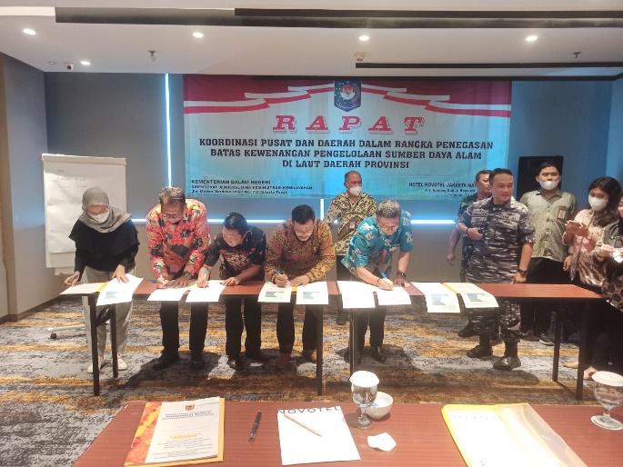 Pemprov Kalteng Bahas Batas Kewenangan Pengelolaan SDA di Laut Daerah Provinsi bersama Kemendagri dan Provinsi Tetangga