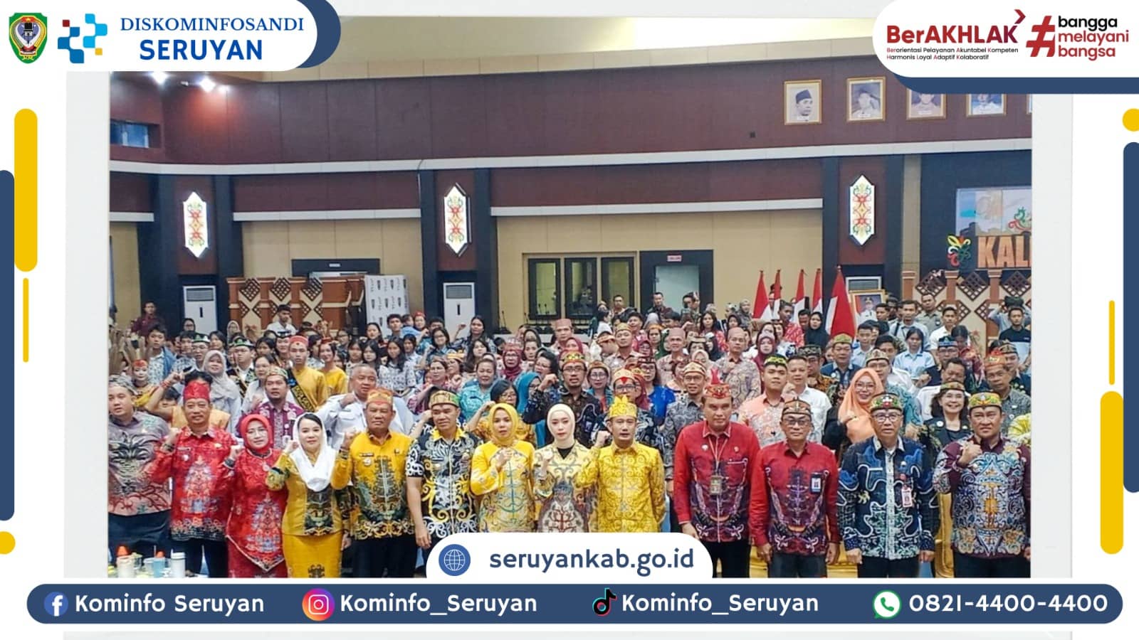 Bupati dan Ketua TP PKK Seruyan Dikukuhkan Menjadi Ayah-Bunda GenRe dan Orang Tua Asuh GENTING Kalteng