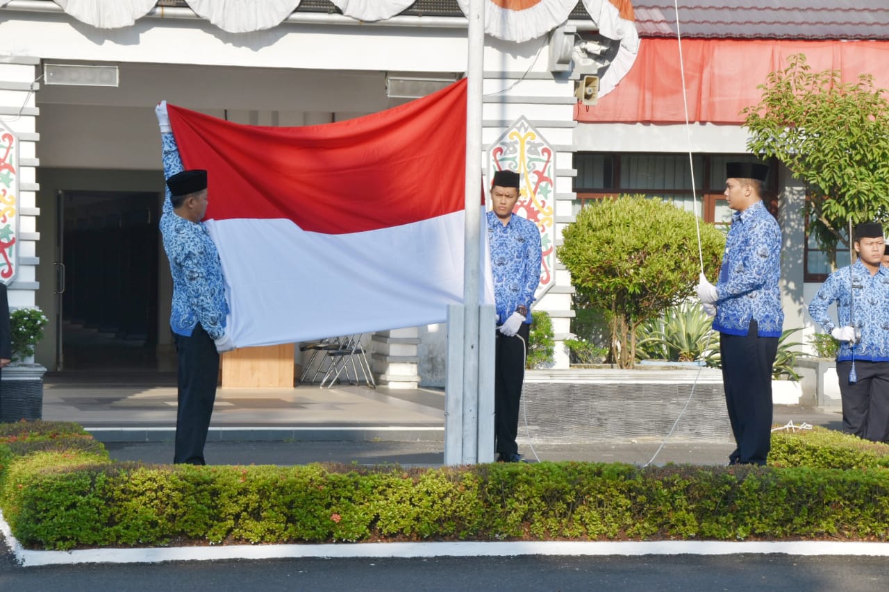 Dinas Kominfo dan Dinas Perhubungan Gelar Upacara Hari Kemerdekaan Republik Indonesia Ke-73