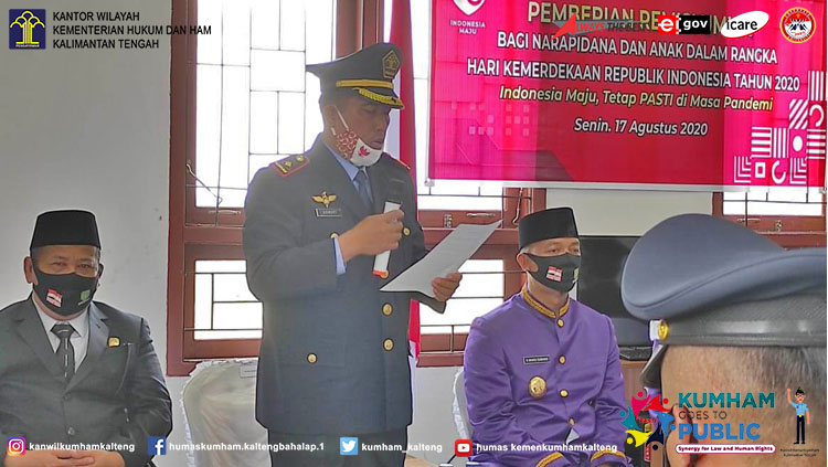 Bupati Sukamara Serahkan SK Remisi kepada WBP Lapas Sukamara