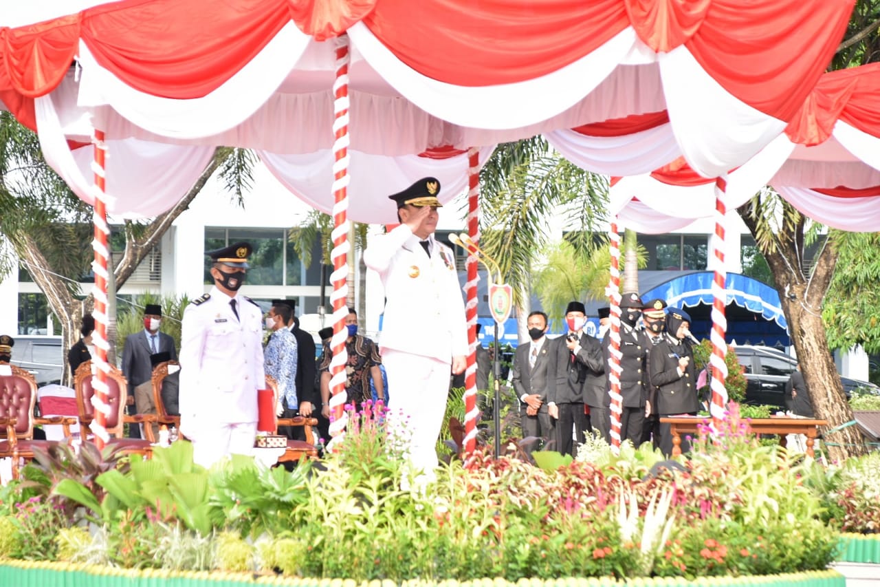 Gubernur Kalteng Pimpin Upacara Peringatan HUT Ke-75 RI