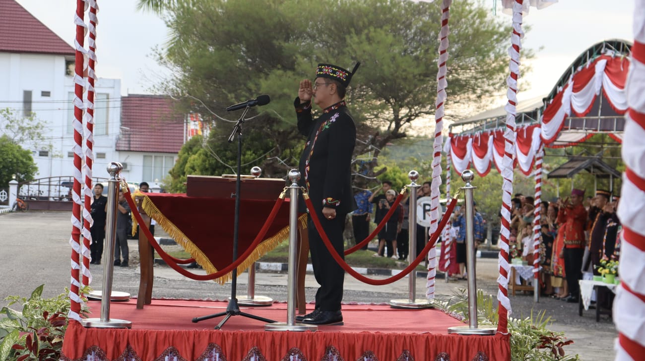 Upacara Peringatan HUT Kemerdekaan RI di Kab. Gumas Berlangsung Khidmat