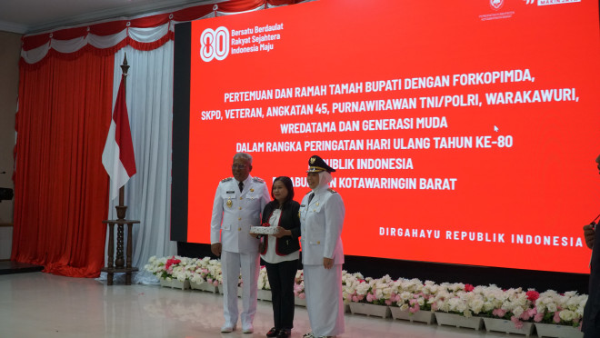 Bupati Kobar Gelar Ramah Tamah HUT ke-80 RI Bersama Forkopimda dan Veteran