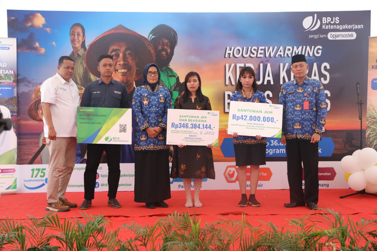 Sahli Yuas Elko Resmikan Ruang Layanan Baru Kantor BPJS Ketenagakerjaan Cabang Palangka Raya