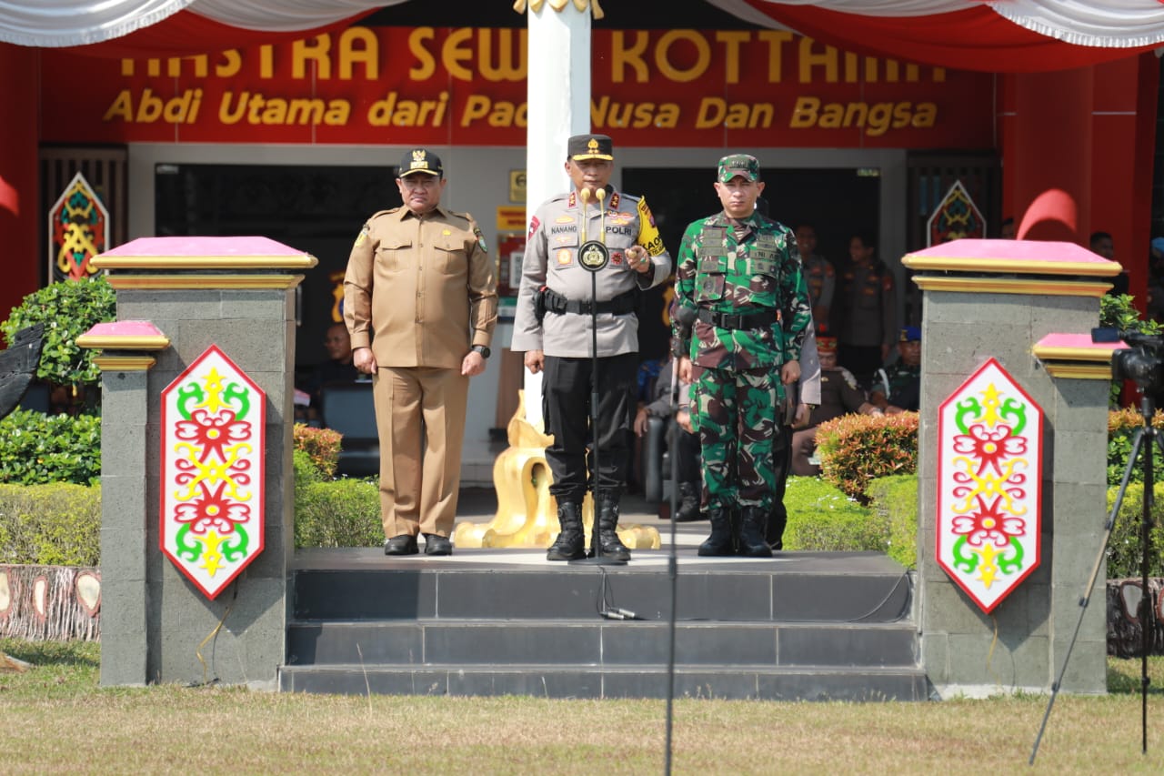 Hadiri Gelar Apel Pasukan Operasi Mantap Telabang 2023-2024, Wagub Edy Pratowo : Pemprov Kalteng Siap Hadapi Pemilu 2024 