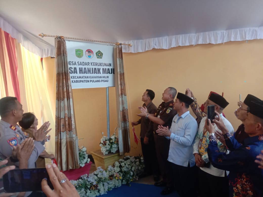 Desa Hanjak Maju Kabupaten Pulang Pisau Dicanangkan sebagai Desa Sadar Kerukunan
