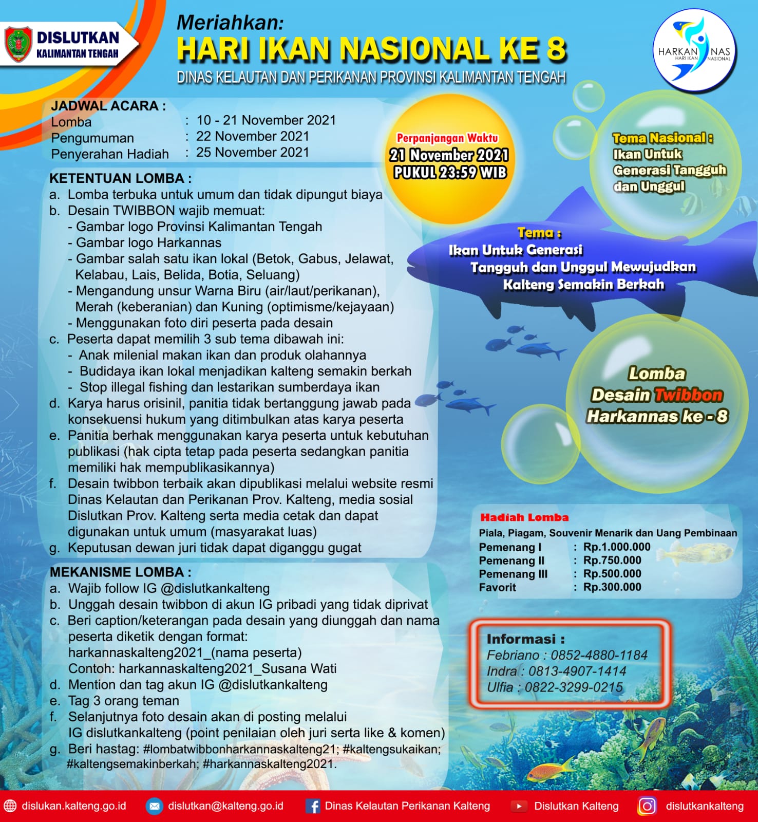 Keikutsertaan Lomba Desain Twibbon dan Menulis Artikel Diperpanjang Hingga 21 November 2021