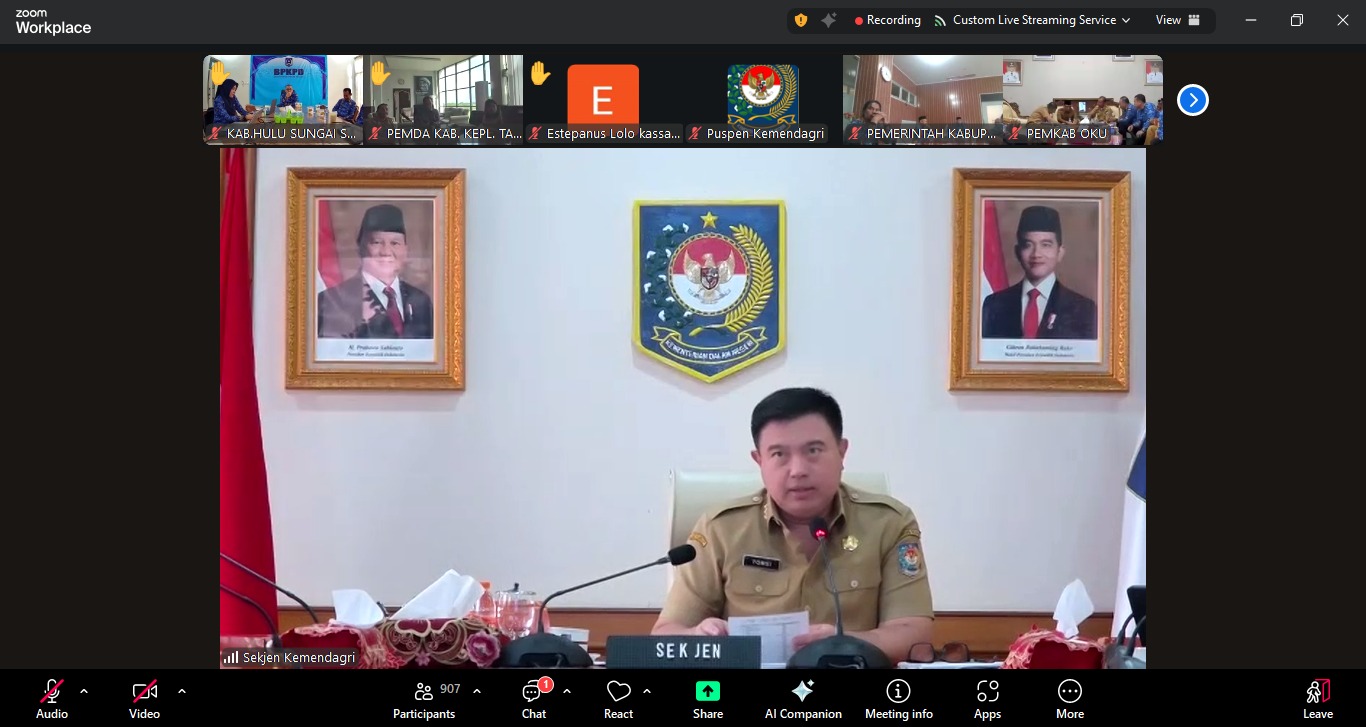 Jelang Akhir Tahun Anggaran, Sekjen Kemendagri Pacu Pemda Percepat Realisasi APBD 2025