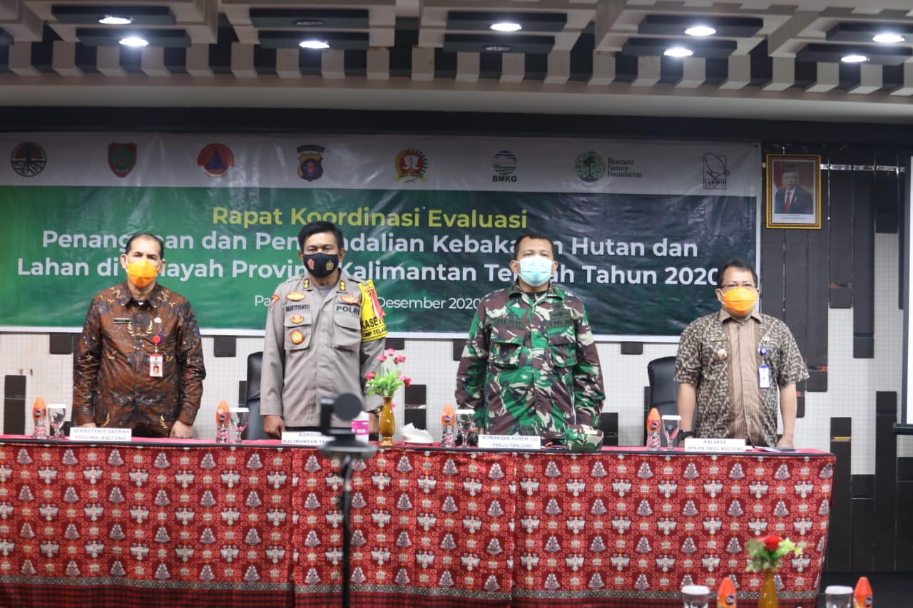 Asisten Bidang Pemerintahan dan Kesejahteraan Rakyat Setda Kalteng Membuka Rakor Evaluasi Penanganan dan Pengendalian Karhutla di Wilayah Prov. Kalteng Tahun 2020