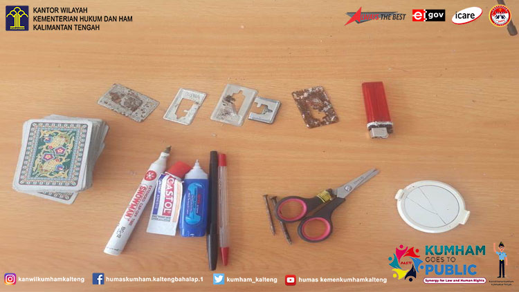 Staf Kamtib dan Petugas Jaga Gelar Razia Kamar WBP