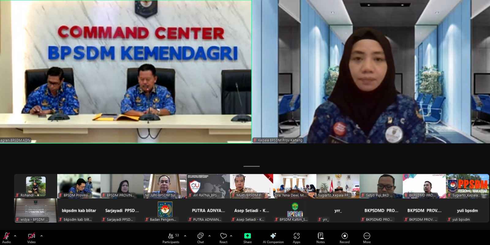 Kepala BPSDM Ikuti Rapat Koordinasi Tindak Lanjut Hasil Rakornas Tahun 2024