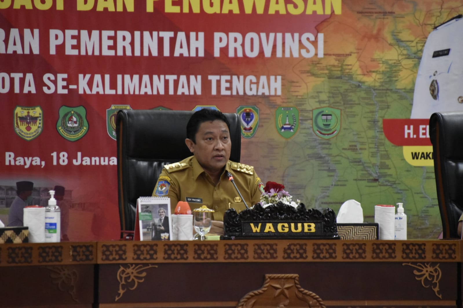 Wagub H. Edy Pratowo  Pimpin Rapat TEPRA Provinsi dan Kabupaten/Kota se-Kalteng Tahun 2022