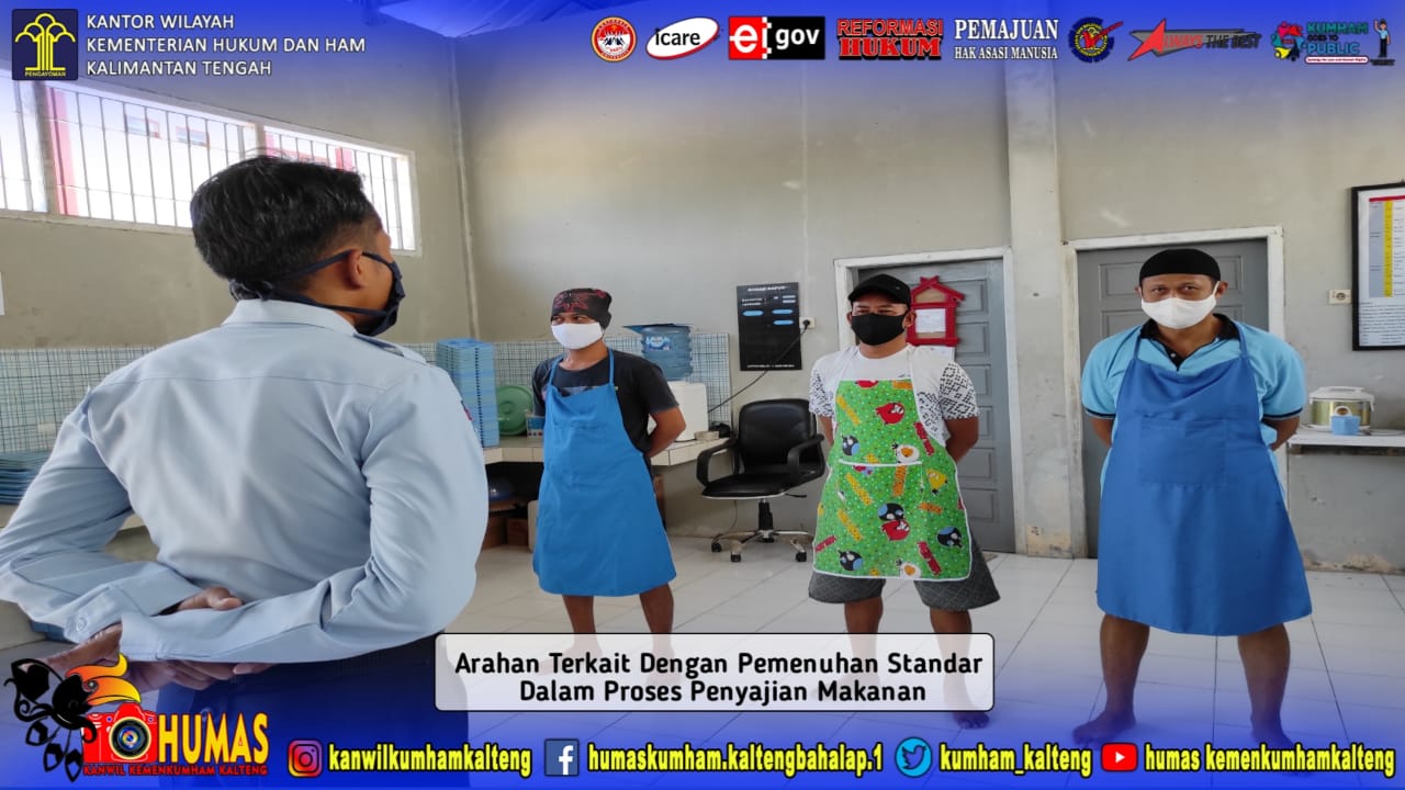 Petugas Lapas Sukamara Lakukan Monitoring Terhadap Proses Penyajian dan Pendistribusian Makanan WBP