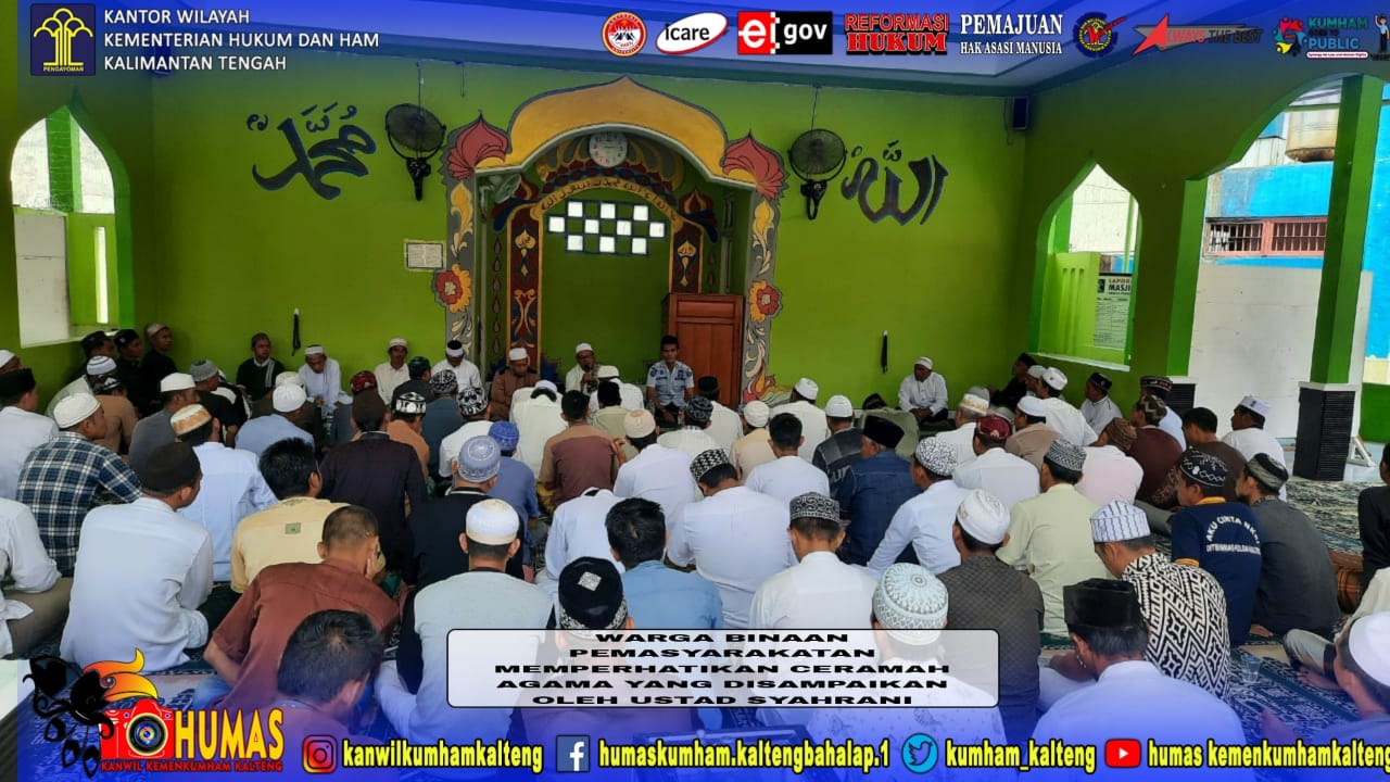 Lapas Narkotika Kelas IIA Kasongan Gelar Kegiatan Pembinaan Kerohanian