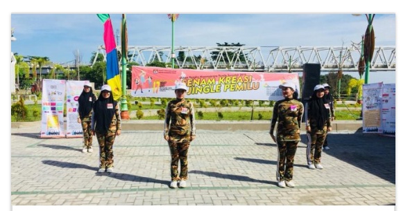 Tim Dharma Wanita PUPR juara II Lomba Senam Kreasi Jingle Pemilu 2019