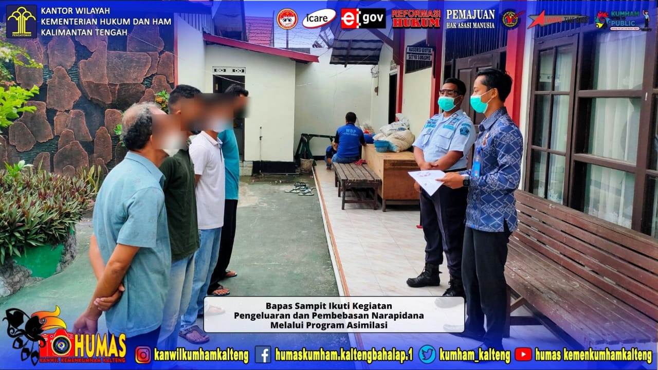 Bapas Sampit Ikuti Kegiatan Pengeluaran dan Pembebasan Narapidana Melalui Program Asimilasi