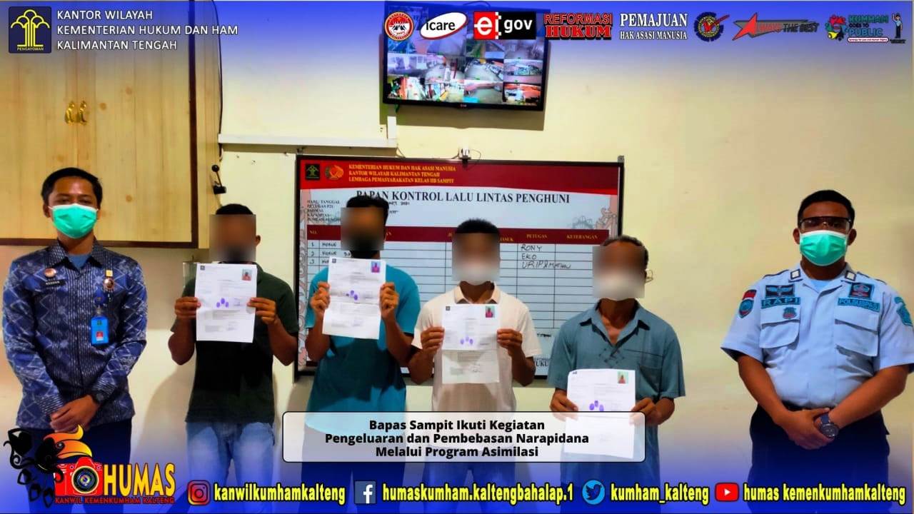 Bapas Sampit Ikuti Kegiatan Pengeluaran dan Pembebasan Narapidana Melalui Program Asimilasi