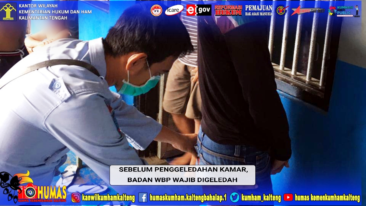Tim Satops Patnal Lapas Palangka Raya Gelar Razia Blok Hunian