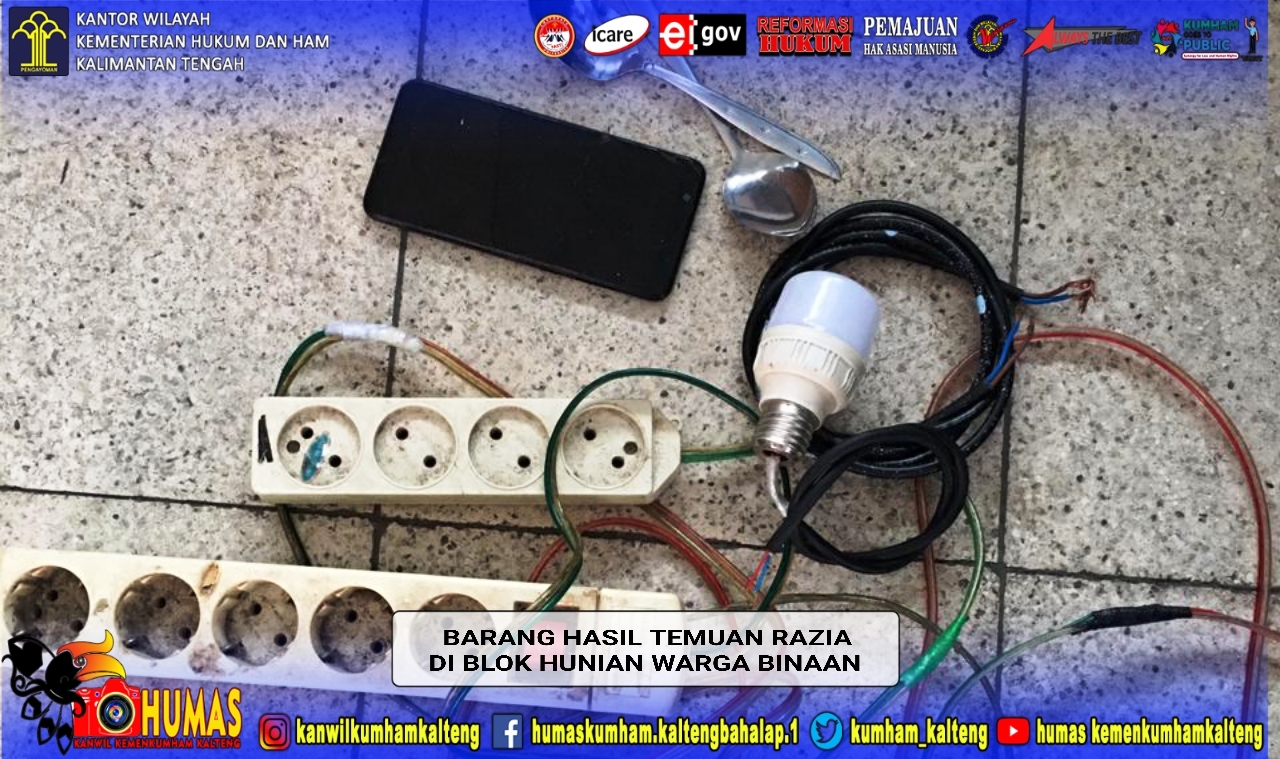 Tim Satops Patnal Lapas Palangka Raya Gelar Razia Blok Hunian