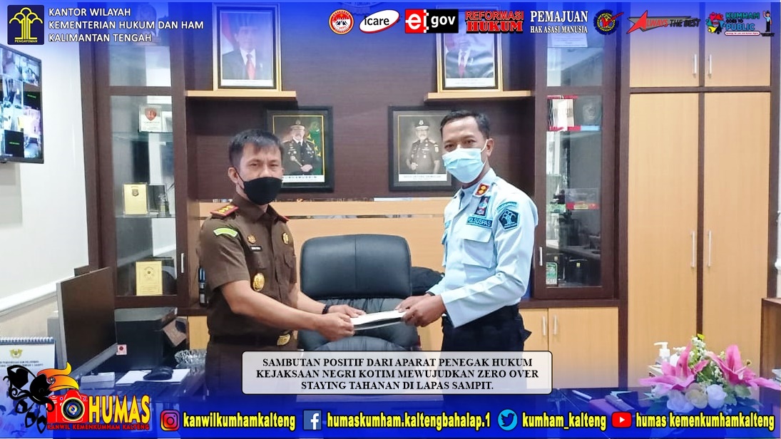 Penandatanganan Perjanjian Kerja Sama antara Kalapas Sampit dengan Kajari Kotawaringin Timur