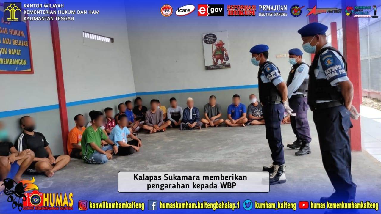 Deteksi Dini, Tim Satops Patnal Lapas Sukamara Gelar Razia di Kamar Hunian WBP